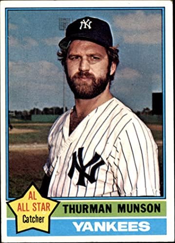 1976 Topps 650 Thurman Munson New York Yankees (Beyzbol Kartı) VG Yankees