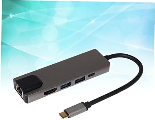 Mobestech 5 1 Multiport K Adaptörü - in - Tip-c Şarj Portu Ethernet ile Tip-Port Gigabit ile Uyumlu chromebook C Xps USB Siyah Hub