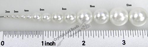 Çek Yuvarlak Cam Taklit İnciler, 150 adet Küçük 2mm Beyaz İnci, Gelin Beyaz, Kar Beyaz İnciler, mevcut en Küçük İnciler, 0.5 mm Delik