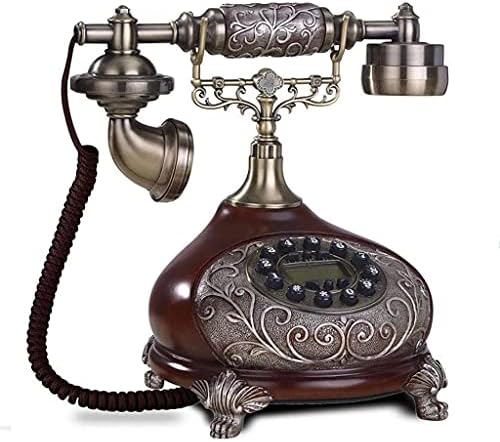 GELTDN Avrupa Moda Vintage Reçine Sabit Telefon Anahtar Arama Antika Sabit Telefon Ofis Ev Otel için