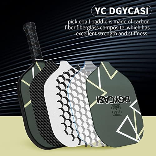 YC DGYCASI Pickleball Kürekler 8 Set, grafit Karbon Fiber Yüzey Petek Çekirdek Pickleball Raketler Set İçerir 8 Pickleball Kürek +