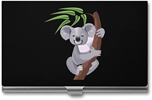 Sevimli Koala Metal İş kart tutucu Cep kartvizit kutusu Cüzdan Kredi Kartı KİMLİK Çantası Erkekler Kadınlar için