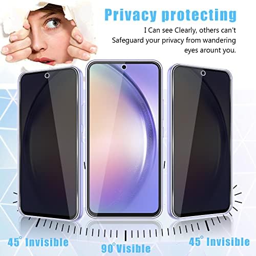 Anbzsıgn Samsung Galaxy A54 5G (2023) İçin [2 Paket] Kamera Lens Koruyucusu ve [2 Paket] ekran koruyucu Koruyucu, Casus Önleyici 9H