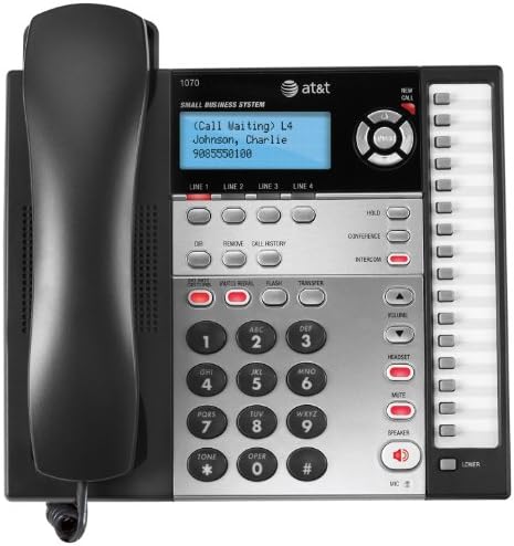 AT & T 1070 1070 Kablolu Dört Hatlı Genişletilebilir Telefon, Arayan Kimliği
