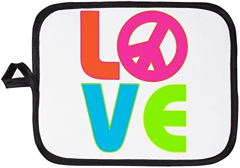 Kraliyet Aslan Potholder Pot Tutucu Neon Aşk Barış Sembolü İşareti