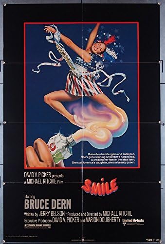 Gülümseme (1975) Orijinal ABD Tek Sayfalık Film Afişi 27x41 Katlanmış BRUCE DERN BARBARA FELDON MİCHAEL KİDD JOHN alvin'in Sanatı MİCHAEL