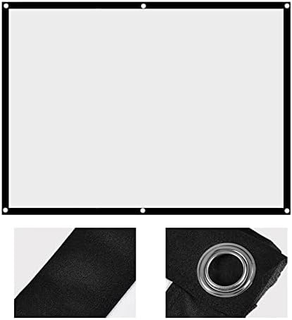 72 İnç Taşınabilir Katlanabilir Beyaz Projektör Perdesi Projeksiyon Ekranı 4:3 Taşınabilir Filmler Projektör Ekranı Ev Sineması Açık
