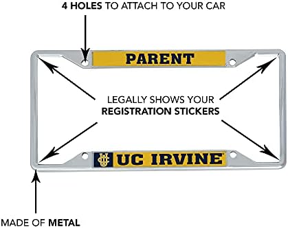Kaliforniya Üniversitesi Irvine Karıncayiyenleri UCI Yiyenler Arabanın Önü veya Arkası için Metal Plaka Çerçevesi Resmi Lisanslı (Ebeveyn)