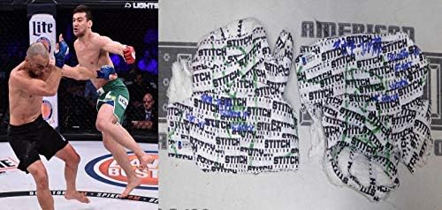 Hisaki Kato İmzalı Bellator MMA 170 Mücadele Yıpranmış El Sarar BAS COA İmza-İmzasız UFC Olay Kullanılan Ürünler