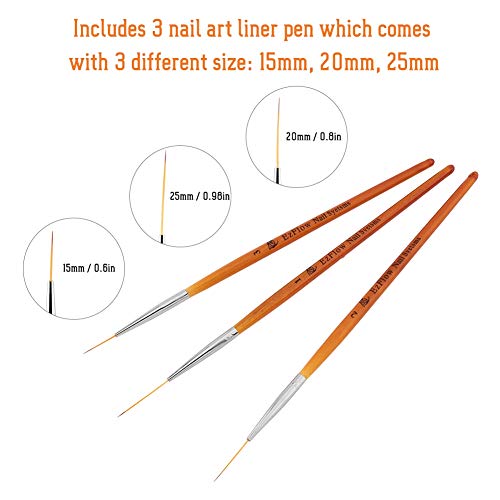 3 Adet Nail Art Liner Fırçalar, tırnak Süsleyen Matkap Boyama cetvel kalemi Rhinestone Elmas Uygulama Hattı Fırça DIY Yüz Nemlendiriciler