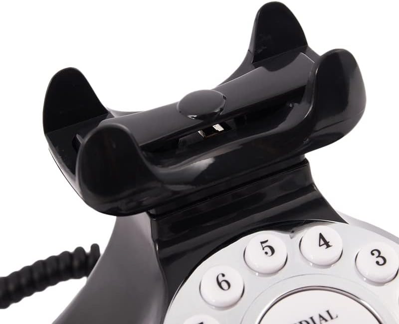 LUKEO Vintage Telefon Çok Fonksiyonlu Plastik Ev Telefonu Retro Antika Telefon Kablolu Sabit Telefon Ofis Ev Telefonu