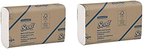 Scott Multifold Kağıt vDBoT Havlu (01804), Çabuk Kuruyan Emici Cepli, Beyaz, 250 Adet (2'li Paket)