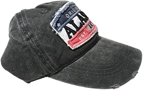 Kaliteli yuvarlak şapka Şapka Alaska Sıkıntılı beyzbol şapkası Ayarlanabilir Düşük Profilli Gri
