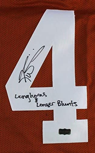 Ricky Williams,Longhorns & Longer Blunts Yazılı Teksas Özel Turuncu Formasını İmzaladı/İmzaladı