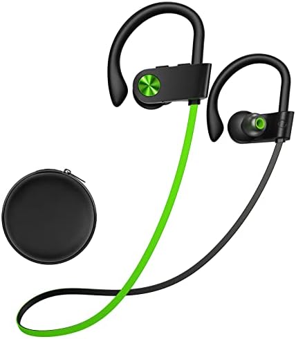 POIUZET Bluetooth Kulaklıklar, IPX7 Su Geçirmez Kablosuz Spor Kulaklıklar, Gürültü Önleyici Mikrofonlu HiFi Bas Stereo Kulaklıklar,