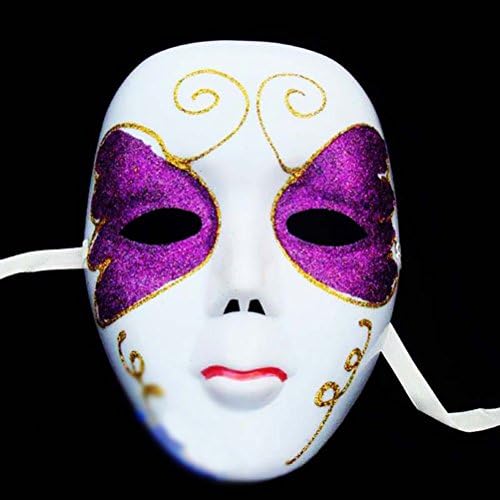 ABOOFAN 10 adet Masquerade Maskeleri Boyama Tam Yüz Karnaval Yüz Performans Sahne Kadınlar Bayanlar için (Rastgele Renk) cadılar Bayramı