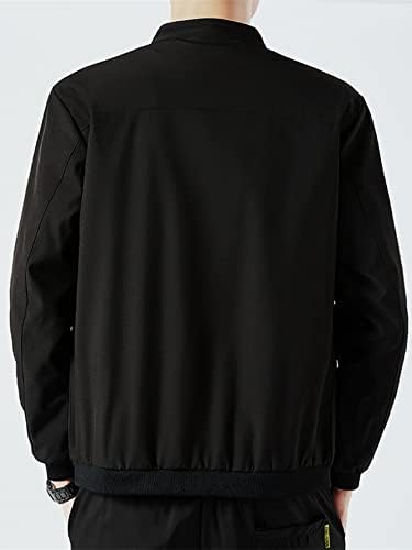 OSHHO Ceketler Kadın-Erkek Snap Düğmesi Ceket (Renk: Siyah, Boyut: Büyük)