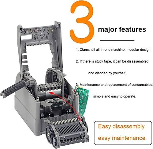 CRADZZA Flip Kapak Otomatik Bant Dağıtıcısı, Manuel / Otomatik Bant Kesme Makinesi, Maksimum Uzunluk 999 mm'ye kadar, 12m / Dak Bant