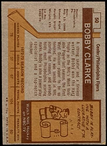 1973 Topps 50 Bobby Clarke Philadelphia El İlanları (Hokey Kartı) İYİ El İlanları