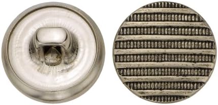 C & C Metal Ürünleri 5227 Modern Metal Düğme, Boyut 24 Ligne, Antik Nikel, 72'li Paket