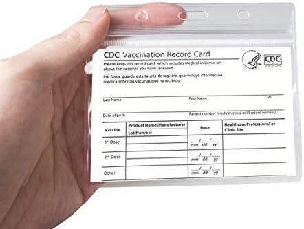 CDC Kart Koruyucu, 4 X 3 KİMLİK Kartı Tutucu, Plastik Şeffaf Kimlik Kartı Koruyucu(Kordon Yok, 10 adet)