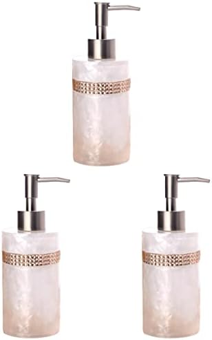 DOITOOL 3 adet 320 ML Reçine pompa şişesi Yuvarlak Doldurulabilir Dağıtıcı El Losyonu sabunluklar Dağıtım Şampuanları için Cilt sütü