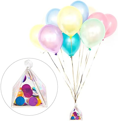 6 Adet Şeffaf Akrilik Balon Ağırlığı seti Sarılmış Balon Ağırlıkları Doğum Günü Partisi Dekorasyon için Yenilik Hediyeler (gümüş)