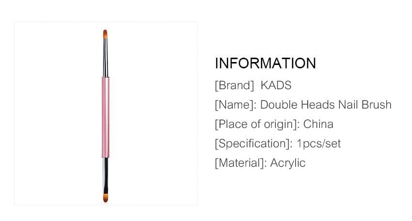 Tırnak Fırçası Kalem Çift Kafaları İçin UV Jel Oje Tasarım Akrilik Boyama Tırnak Sanat Araçları + 2-Yönlü Profesyonel Fransız Tırnak