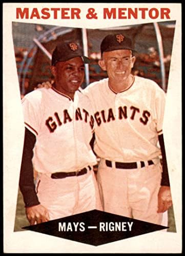 1960 Topps 7 Usta ve Akıl Hocası Willie Mays / Bill Rigney San Francisco Devleri (Beyzbol Kartı) ESKİ Devler