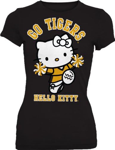 NCAA Missouri Kaplanları Hello Kitty Pom Pom Genç Ekip Tee Gömlek