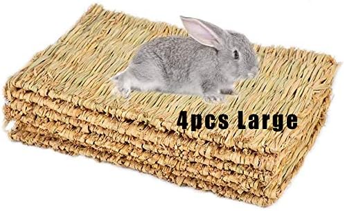 Hamıledyı çim halı Dokuma Yatak Mat Küçük Hayvan için 4 ADET Büyük Tavşan Yatak Yuva Çiğnemek Oyuncak Yatak Oyun Oyuncak Gine Domuz