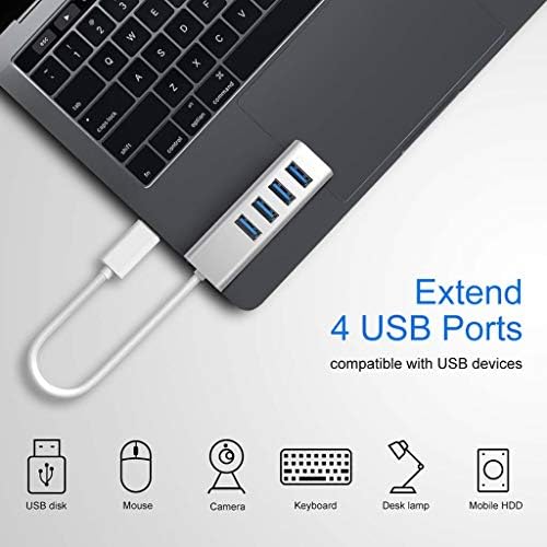 Gybaı USB Hub Alüminyum USB HUB 2.0 Harici 4-Port Taşınabilir OTG HUB USB Splitter MacBook Dizüstü Tablet Aksesuarları