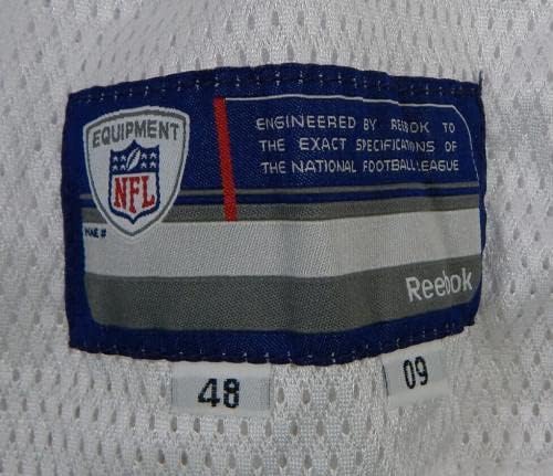 2009 San Francisco 49ers Boş Oyun Verilen Beyaz Forma Reebok 48 DP24085 - İmzasız NFL Oyunu Kullanılmış Formalar