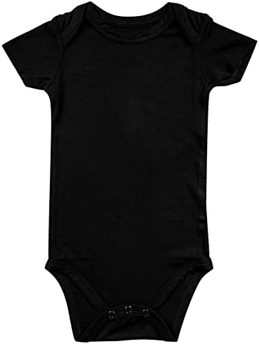 GUİSBY Bebek Kısa Kollu Bodysuits, Bambu Yaz Yenidoğan Bebek Erkek Kız 0-24 Ay
