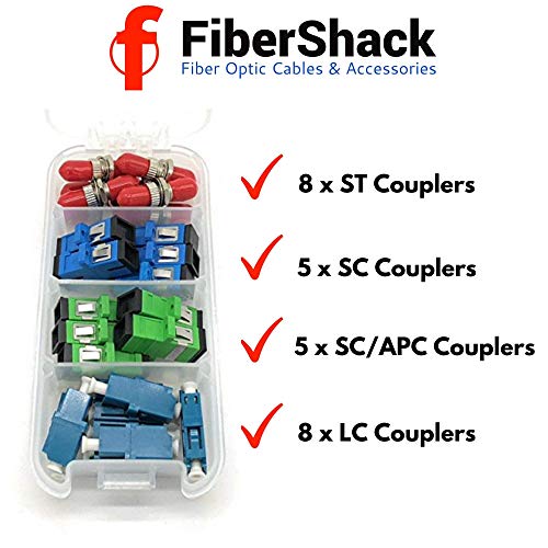 FiberShack-ST, LC, SC, SC/APC Kabloları için Fiber Optik Bağlantı Kiti. Tek Modlu ve çok modlu Yama Kabloları için 26 kuplörlü 4 Stil.