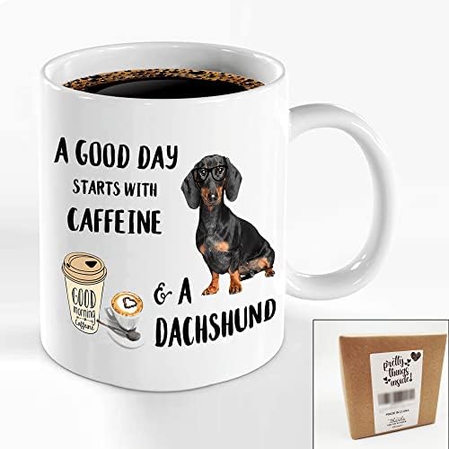 CıUagaın Sevimli Dachshund Kahve Kupa, seramik fincan Komik İçme Köpek Anne Fincan, Weiner Köpek Hediye için Köpek Severler Aileleri