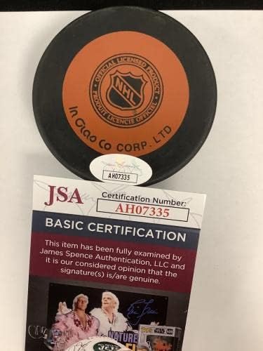 Adam Oates İmzalı Hokey Diski Detroit Redwings NHL İmzası JSA HHOF Flyers-İmzalı NHL Diskleri