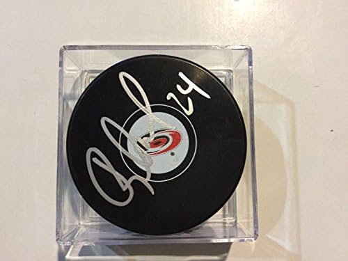 Brad Malone Carolina Hurricanes Hokey Diskini İmzaladı İmzalı c-İmzalı NHL Diskleri