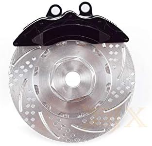 DJX 2 ADET Pirinç Portal Sürücü Konut Ön ve fren diski Kiti 1/10 RC Paletli Traxxas TRX-4 TRX6 (Siyah ve Gümüş)