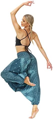 AviviRuth kadın Casual Boho Baskılı Gevşek Baggy Çingene Hippi Yoga Harem pantolon