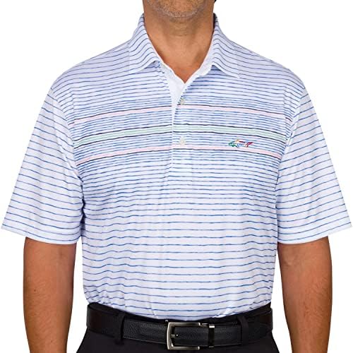 Greg Norman Performans Golf POLO GÖMLEK Yumuşak Dokunuşlu Rahat Fit / Oyun Kuru / UPF Koruma Erkekler Polo