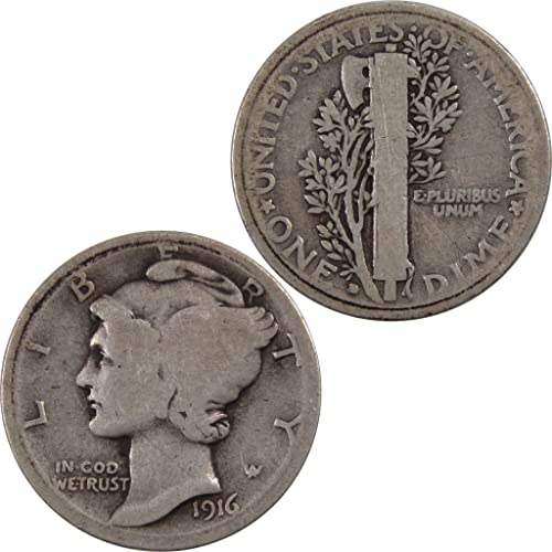 1916 D Cıva Kuruş G Iyi 90 % Gümüş 10c ABD Sikke SKU: I3492