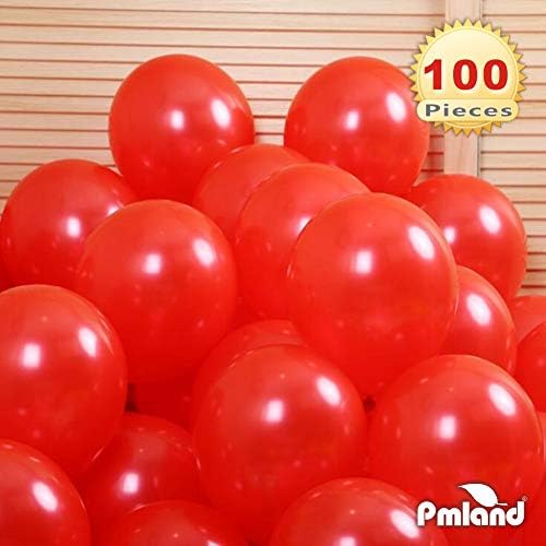 PMLAND 100 Adet Gümüş Lateks Parti Balonları 12 İnç