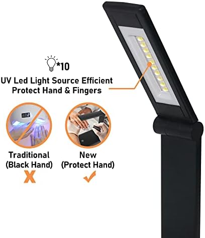 GLOMMATO UV LED tırnak lambası 10 W, profesyonel açık stil katlanabilir Cep Tırnak tırnak kurutucu Lamba için tırnak jeli Lehçe tırnak