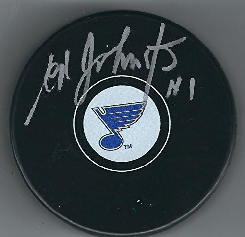 İmzalı ED JOHNSTON St. Louis Blues Hokey Diski-İmzalı NHL Diskleri