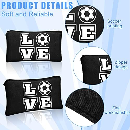 Kelimelerle 12 Adet Futbol Makyaj Çantası Kozmetik Çantası Futbol Seyahat Saklama Torbaları Taşınabilir Saklama Kutusu makyaj çantası