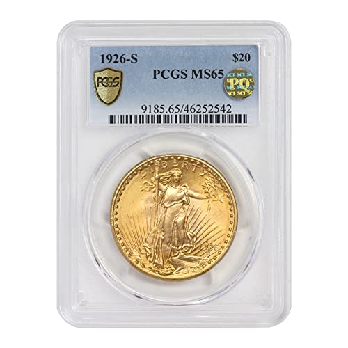 1926 S Amerikan Altın Aziz Gaudens Çift Kartal MS-65 PQ, Mint State Gold tarafından onaylandı 20 $ MS65 PCGS