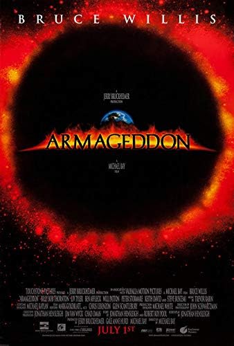 ARMAGEDDON-18.5 x 27 Orijinal Film Afişi Yarım Sayfa 1998 Nadir Bruce Willis