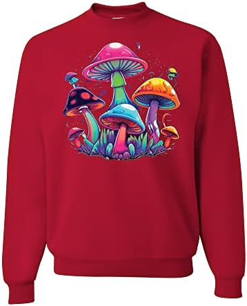 vahşi özel giyim Renkli Psychedelic LSD Sihirli Mantar Pop Kültürü Erkek Ekip Boyun