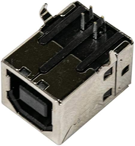 risingsaplings 10 adet USB 2.0 Standart Tip B Dişi soketli konnektör Jack Bağlantı Noktası 90 Derece Sağ Açı Yedek Adaptör Siyah